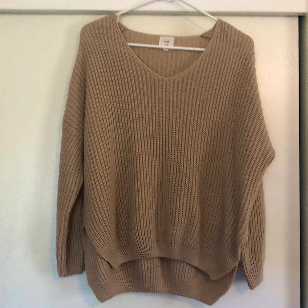 Tan knitted sweater